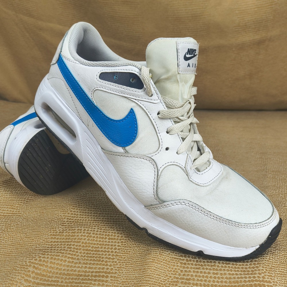 Nike Air Max SC Mens 10.5 White Blue Running Shoes CW4555-113 Sneakers - Picture 1 of 15